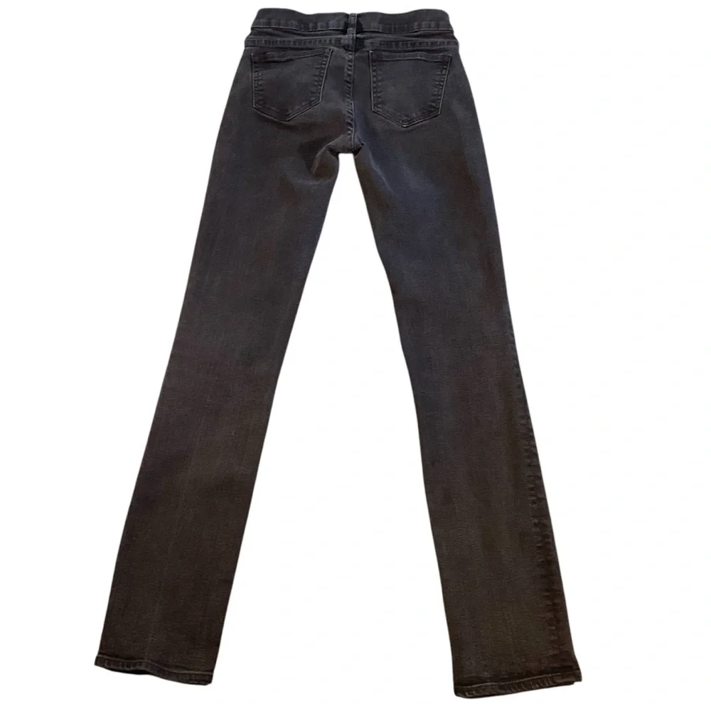 J. Crew Washed Black Low Rise‎ Matchstick Skinny Jeans, Size 24